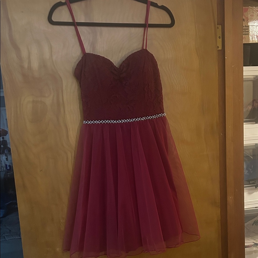 Burgundy Midi Dress